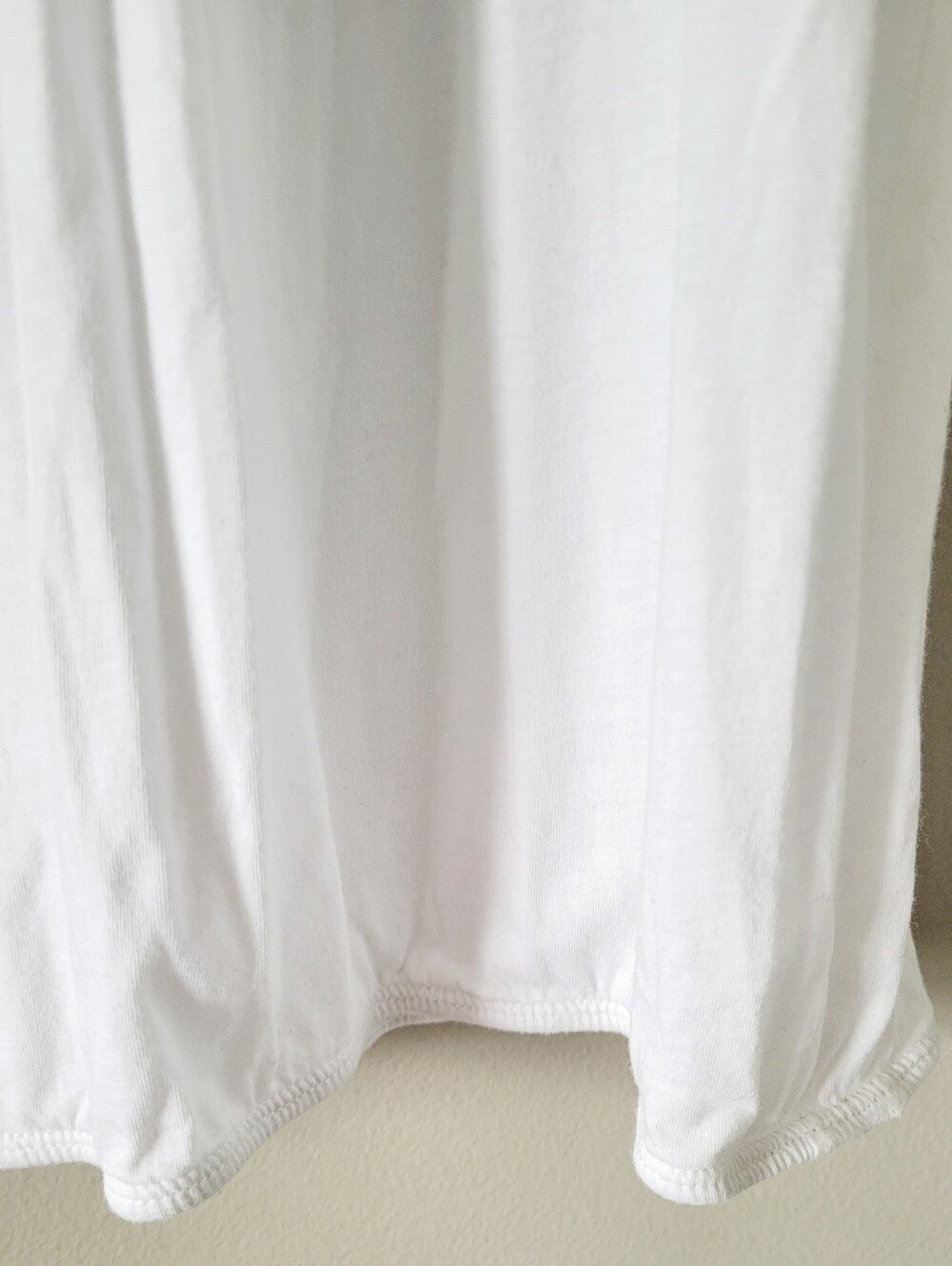LOFT Ann Taylor White 60%Cotton/40% Modal Smocked Yoke Short Sleeve Blouse Large - Picture 8 of 13